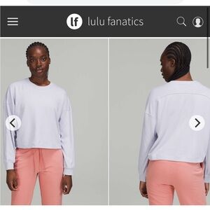 Lululemon Modal Fleece Pullover ~Sz 8 Pastel Blue 908